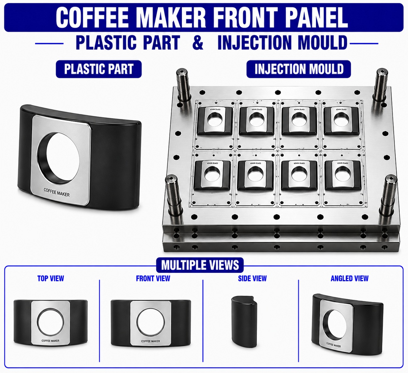 Coffee Maker Plastic Front Panel Mould and Moulding Services